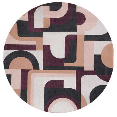 Ecorugs vloerkleed Module multicolor bordeauxrood