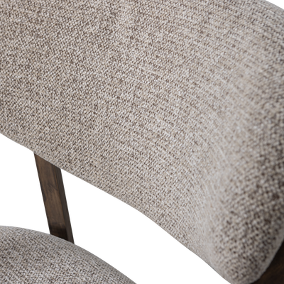 Udar fauteuil naturel met houten frame naturel