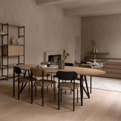 Studio HENK tafel New Co Ovaal, zwart frame - Smart Collectie