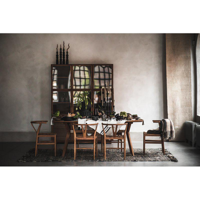 Tafelkleed Visgraat – Gebroken Wit & Zwart 150x250 cm