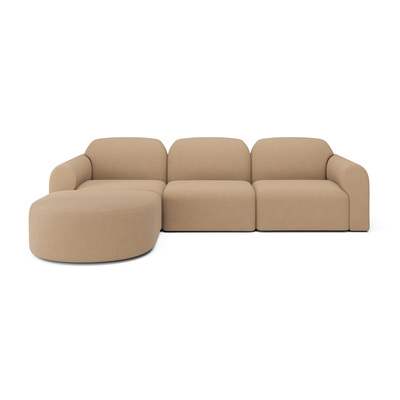 Bulky modulaire bank set - 3 seat - light sepia 