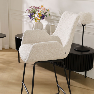 Barkruk Nino-Eef zwart onderstel