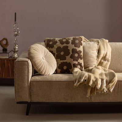 Statement 3-zits bank 230 cm beige melange