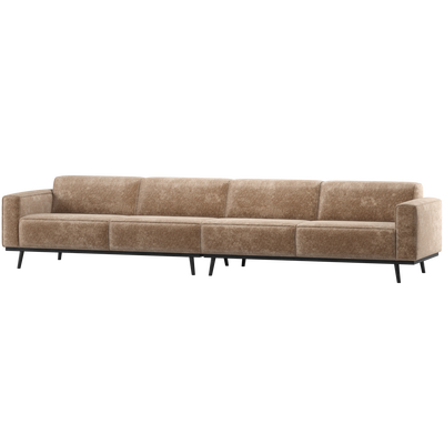 Statement xl 4-zits bank 372 cm lichtbruin melange