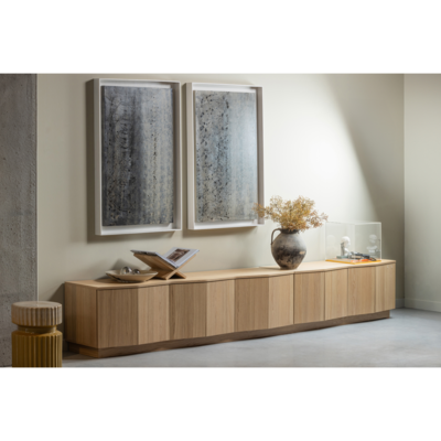 Tv Meubel Zuma 200Cm - Eiken - Transparant