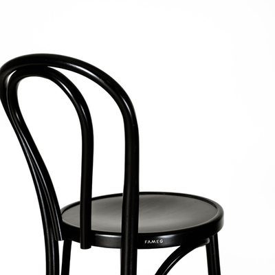 Vienna Thonet No. 18 houten barkruk black stained - 65 cm