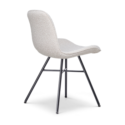 Eetkamerstoel Noa-Fé gestoffeerd - zwart onderstel