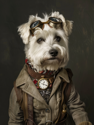 Canvas schilderij van een West Highland hond