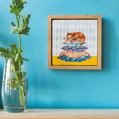 StoryTiles wandtegel Sleepy cat