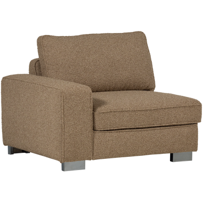 Lazy 1-zits element met arm links boucle antraciet