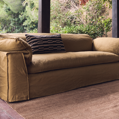 HKLIVING Bank Nomad 3-zits linnen