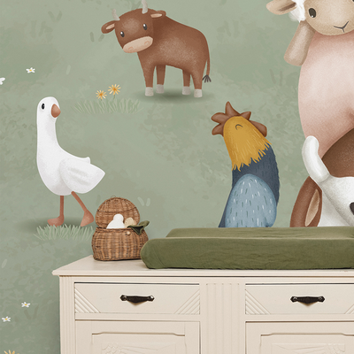 Digitaal behang Little Farm