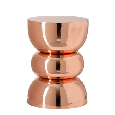 Bijzettafel lise - glanzend chrome roségoud | j-line