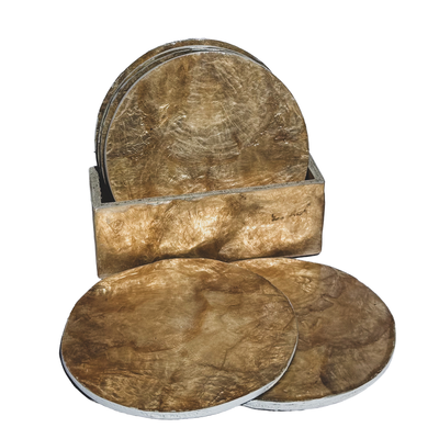 Parelmoer glasonderzetters