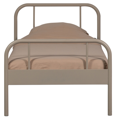 Mata 1-persoons bed metaal zand 90x200 cm