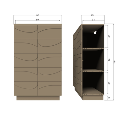 Teo kast grenen mud [fsc]