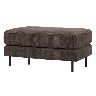 Rodeo hocker op poten velvet kastanjebruin