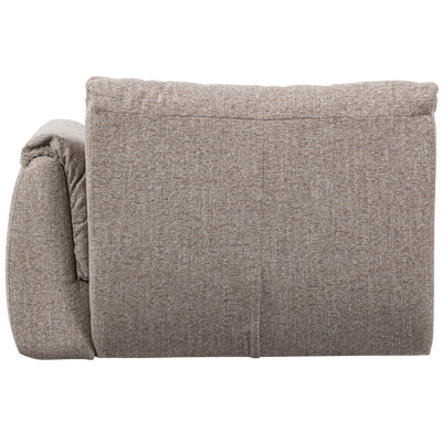Baggy 1-zits element met arm rechts geweven chenille bruin