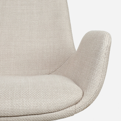 Niva-Eef draaibare tulp barkruk - beige