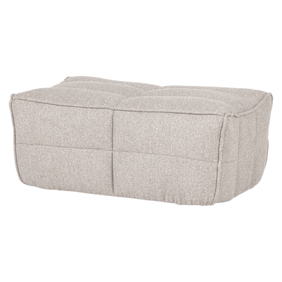 Cluster hocker velvet warm taupe