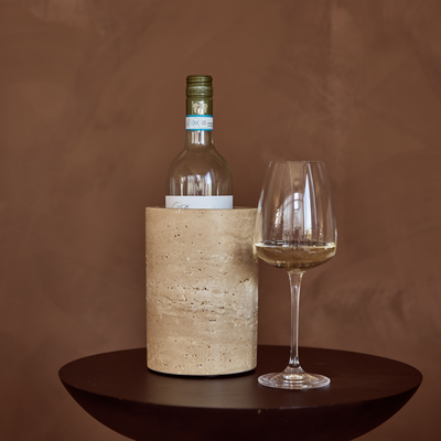 Travertine wijnkoeler/vaas