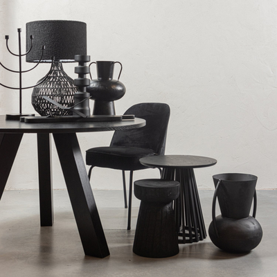 Vogue eetkamerstoel structure velvet brass