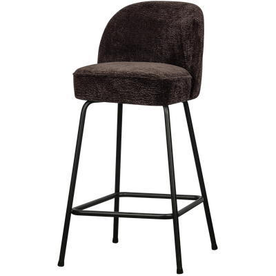Vogue barstoel 65 cm 3d chenille middenbruin