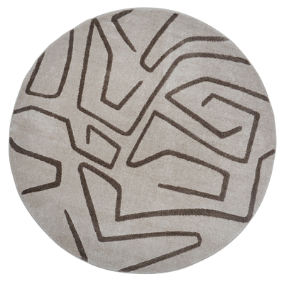 Vloerkleed Labyrint Beige - Rond