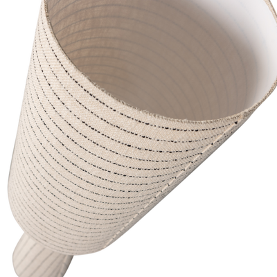 Loft vloerlamp metaal/boucle naturel met strepen 130xo30 cm