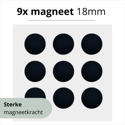 Magneetjes voor magneetbord | Set van 9