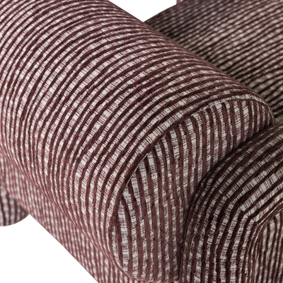 Lenny fauteuil met dessin grijsblauw