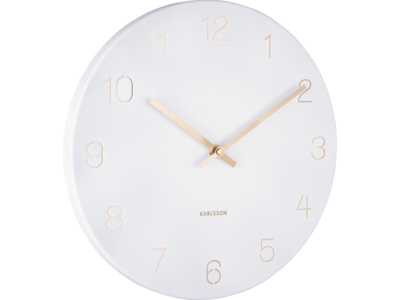 Karlsson wandklok Charm engraved numbers small
