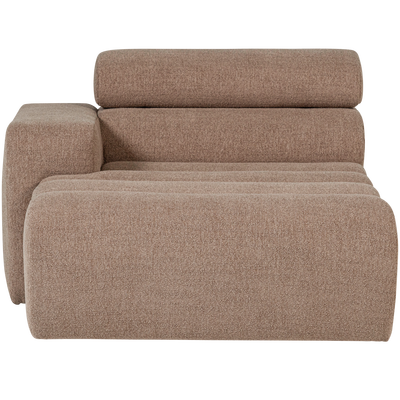 Novi chaise longue element arm links ribstof terra