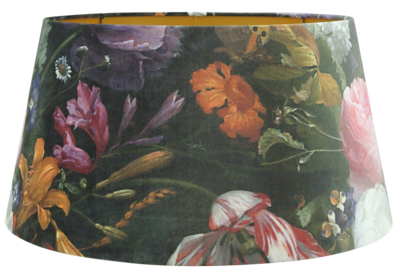 Staande lampenkap Vincent velours Gouden binnenkant 40x32x22cm
