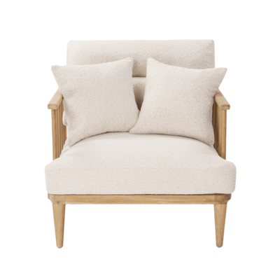 Fauteuil Woody bouclé