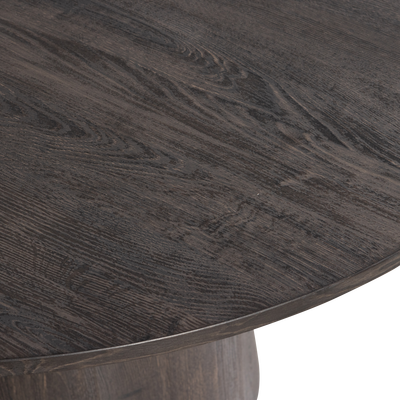 Maan eettafel rond mdf donkerbruin o120 cm
