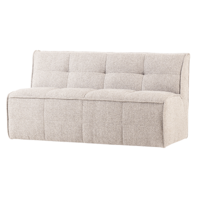 Cluster eetbankje met rugleuning boucle khaki bruin