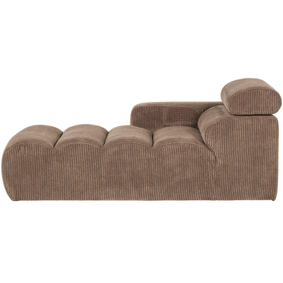Novi chaise longue element arm links ribstof terra