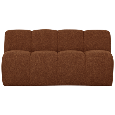 Mojo eetbank 164 cm met rugleuning ribstof roestbruin