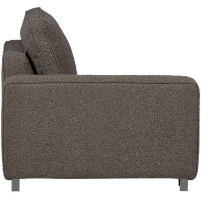 Lazy 1-zits element met arm links boucle antraciet