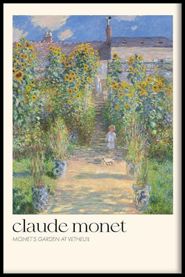 Walljar poster ingelijst - Claude Monet - De Tuin Van Monet In Vétheuil