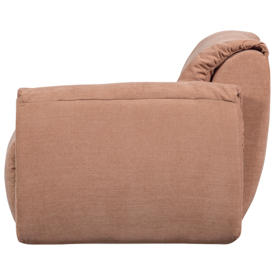 Baggy 1-zits element met arm rechts geweven chenille bruin