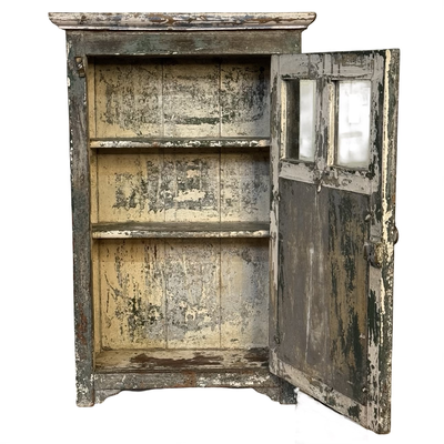 Hangkastje spiegel grijs/blauw