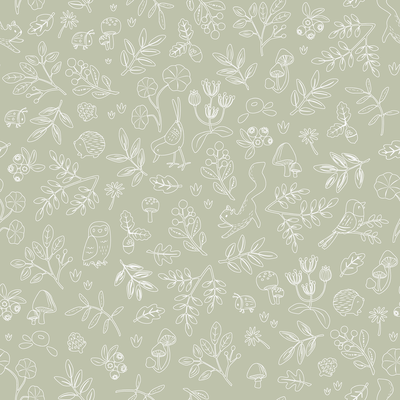 Vliesbehang Forest Wonders sage