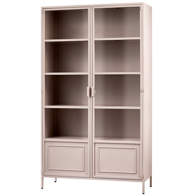 Ronja vitrinekast xl metaal soft pink