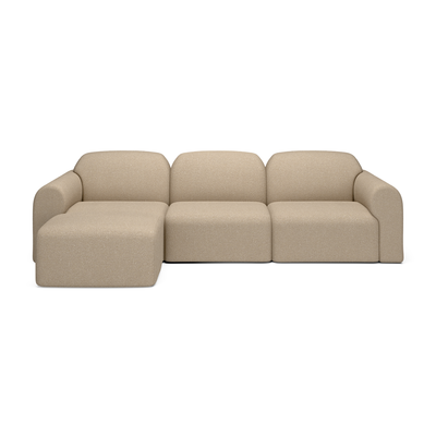 Bulky modulaire bank set - 3 seat - almond