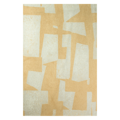 Skip modern design vloerkleed met geel en beige geometrisch patroon