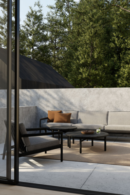 Ethnicraft - Outdoor - Teak Jack sofa 265cm - zwart