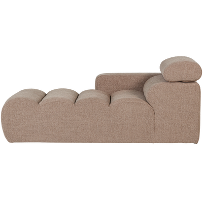 Novi chaise longue element arm links ribstof terra