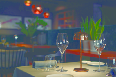 Zafferano tafellamp Circe oplaadbaar